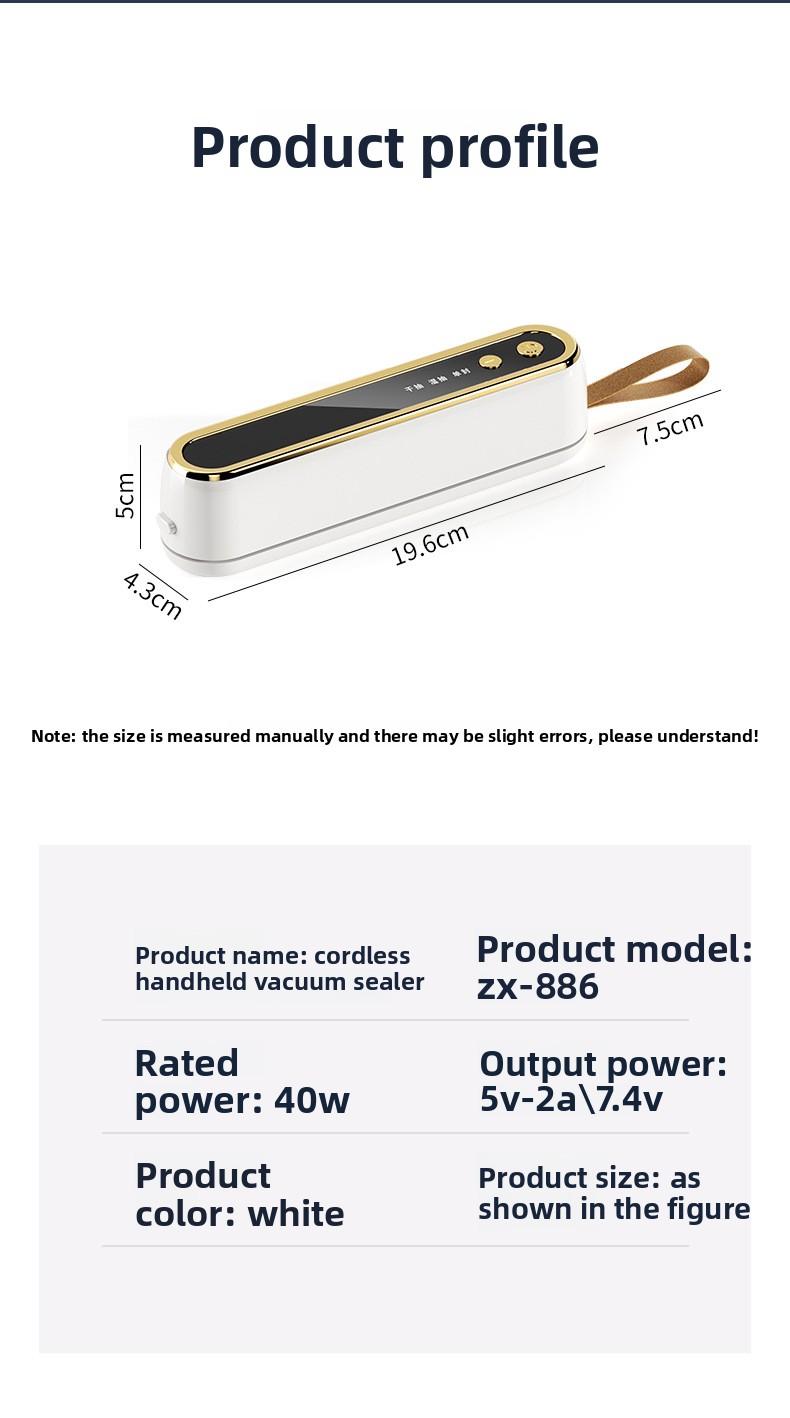 USB Portable Vacuum Sealer | Mini Food Sealer, Vacuum Preservation Machine, Kitchen Food Storage & Bag Sealer