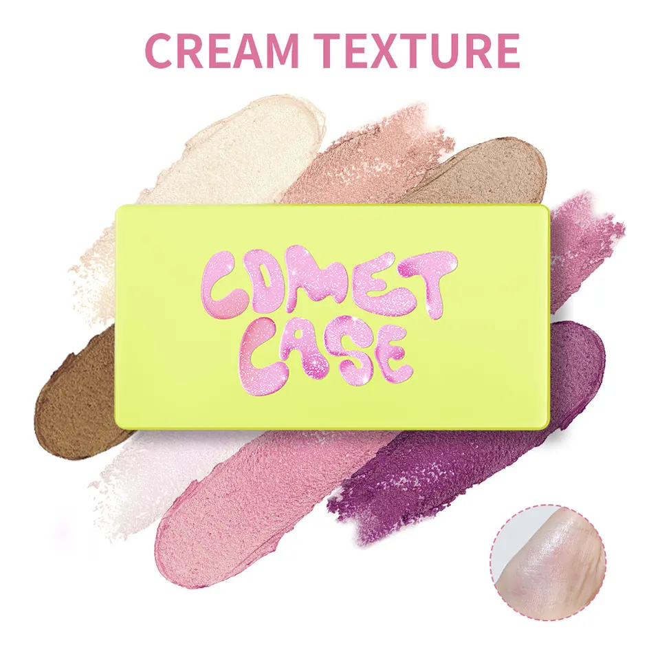 8-Color Cream Face Palette for Contour, Highlight & Blush, Buildable Blend for a Natural Glowing Makeup Look, Alcohol-Free Beauty Cosmetics, Glam Face Palette, Youth