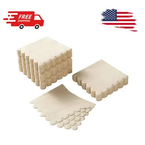 100 Pack Cocktail Napkin 2-Ply Scalloped Edged Dessert Napkins Folded 5 x 5 Inches Milky-White