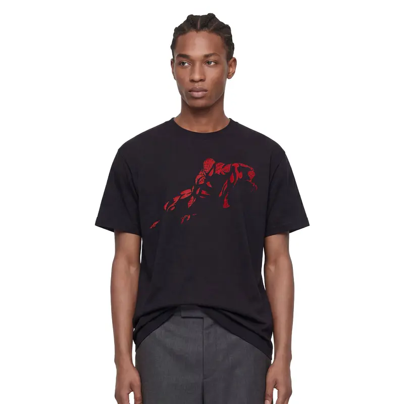 Marvel: Spider-Man Vintage Red Wraith Shadow Pose Mens T Shirt