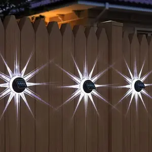 Solar Powered Wall Light, Waterproof LED Wall Light, Outdoor Garden Decorative Light, Reversible Solar Light for Staircases, Decks, Garden Paths, Yards and Fences