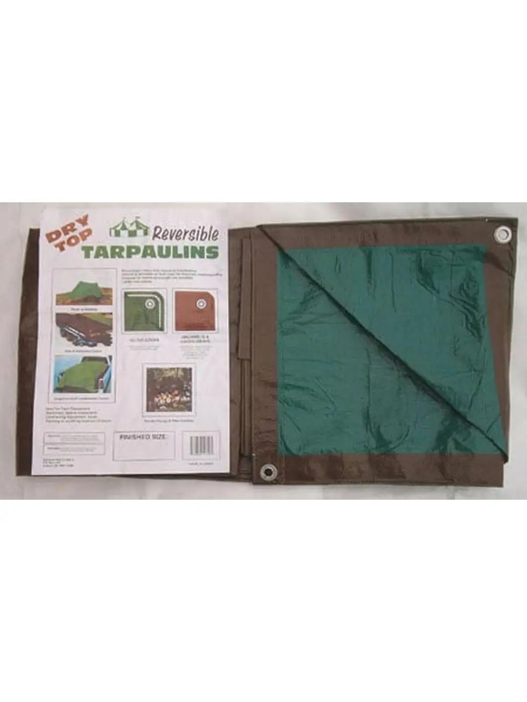 Foremost Heavy Duty Reversible Colors Weatherproofed Polyethylene Tarp, 12ft x 20ft, Brown-Green Dry Top, Outdoor Cover for Camping & Hiking Tents & Accessories