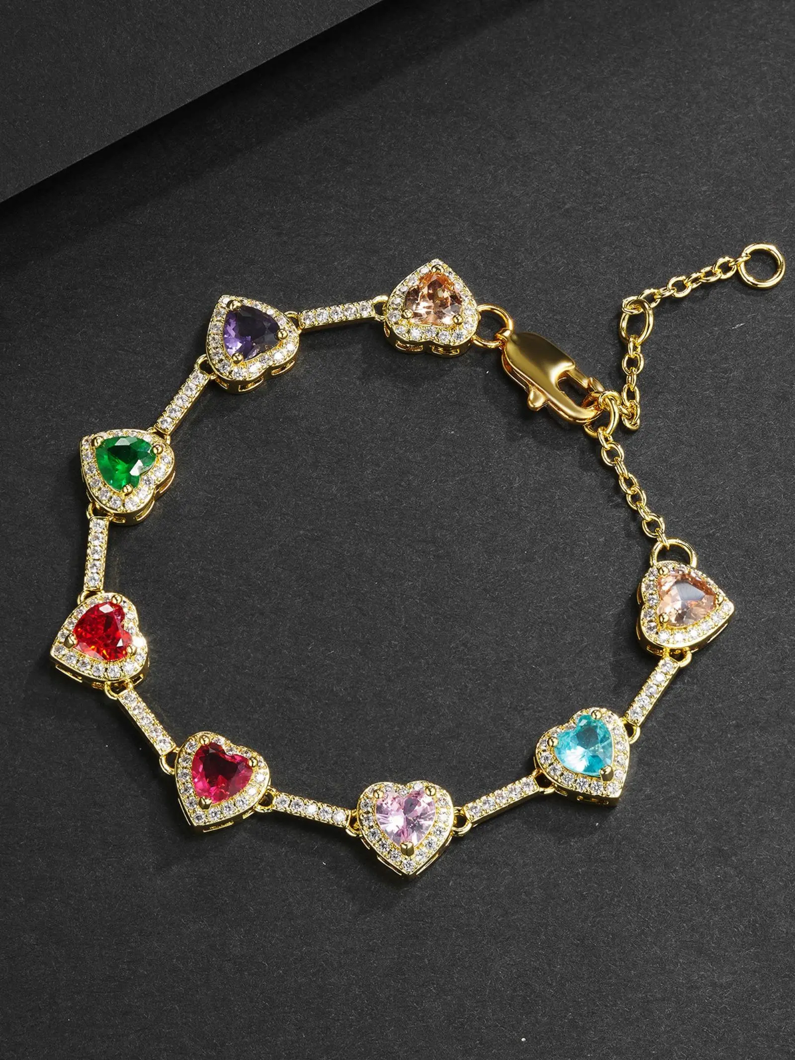 Mother's Day Gift Heart Design Bracelet, Fashionable Jewelry for Women & Men, Trendy All-match & Exquisite Jewelry for Birthday Gift, Heart Shaped Bracelet, Elegant Jewelry Bracelet, Fashionable Bracelet Style