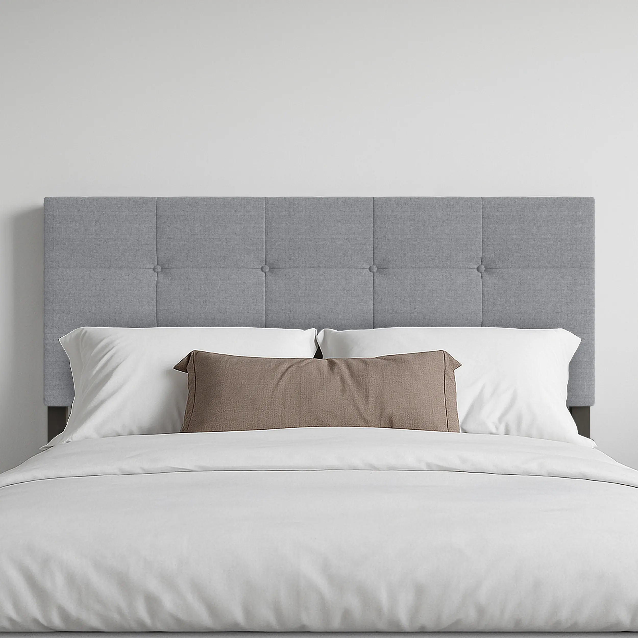 Favorer Gina Upholstered Fabric Headboard - Padded Linen Headboard with Cozy, Refined Design for Bedroom Indoor Furniture, Padded Headboard