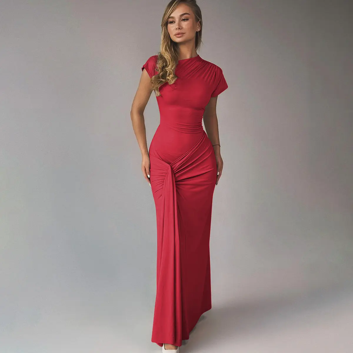 Solid Color Short Sleeve Bodycon Maxi Dress with Ribbon Women's 2025 Summer Fall New Casual Elegant Party Club Ruched Back Lace Up Bandage Patchwork Long Dresses Clothing Vacation Outfits - TikTok Shop Solid Color Short Sleeve Bodycon Maxi Dress with Ribbon Women's 2025 Summer Fall New Casual Elegant Party Club Ruched Back Lace Up Bandage Patchwork Long Dresses Clothing Vacation Outfits - TikTok Shop