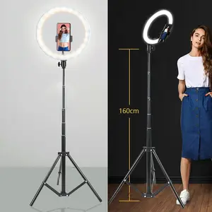 Selfie Ring Light 26 16 cm with Tripod Stand & Mobile Holder Photography Led Rim Of Lamp for Live Streaming Youtube Tiktok Video lights phone