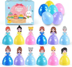 Easter Gifts for Kids – 12PCS Prefilled Easter Eggs with Toys, Easter Basket Stuffers for Toddlers, Easter Party Favors for Boys & Girls Age 3 4 5 6 7 8