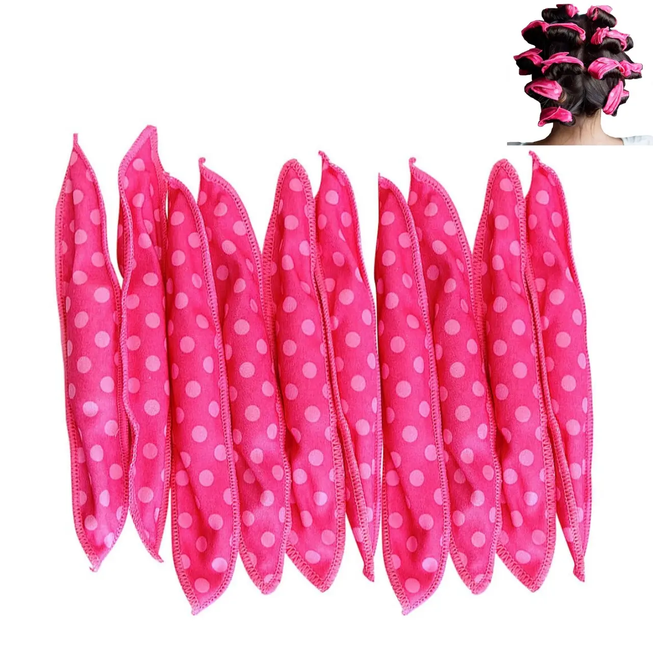 10Pcs/set Flexible & Soft Heatless Hair Curler – Sleeping Hair Curlers, Soft Hair Curlers, DIY Sponge Hair Styling Tool for Wave and Soft Curls While Sleeping, Heatless Styling Tools