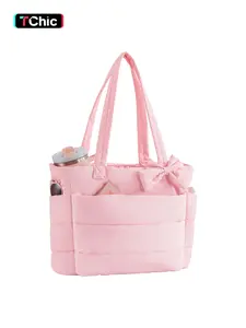 【Valentine's Day】Women's Tote Bag with Zipper, Lightweight Tote Bag, Fitness Tote with Multiple Compartments, Work Tote, Nurse Dance Yoga Travel Bag, Durable Fashionable Design Women's Bubble Tote Bag, Multi Pocket Tote