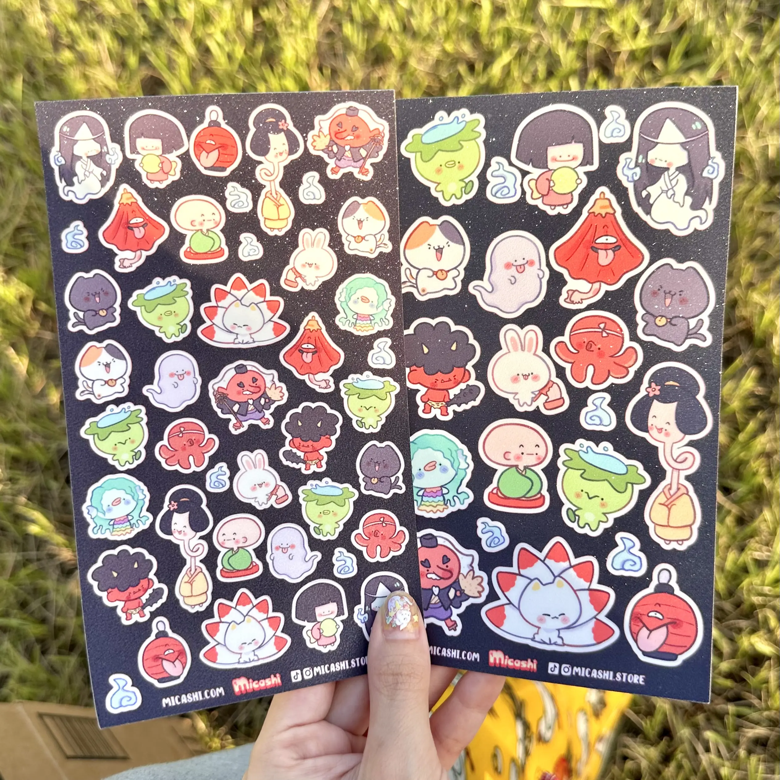 Spooky Yokais - Vinyl Sticker sheets ! Spooky Yokais - Vinyl Sticker sheets !
