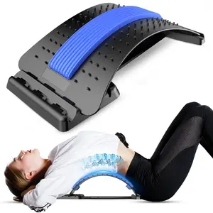 Adjustable back stretcher, used to relieve back pain, with 4 adjustable gears, lumbar arc massager, back/cervical spine/lumbar stretch corrector, home fitness training corrector, Body Shaping Tool, a gift for sports fitness and relaxation