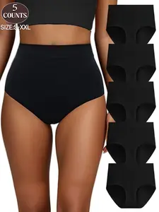 Women's Seamless Breathable Comfort Fit Triangle Panties, Smooth Surface, Simple Design, Minimalist, Basic, Elegant Daily Wear, Everyday, Essential Women's Underwear, All Seasons, Breathable Comfy Panties