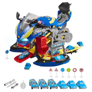VEVOR Motorcycle Engine Toy,  25 Pieces, Motorcycle Mechanic Toy with Removable Parts, Lights & Sounds, Simulated Riding & Track Racing, Kids Mechanic Workshop Set for Toddler 3 Years and Up, Blue
