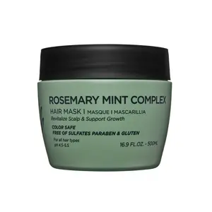 Luseta Rosemary Mint Hair Mask for Dry Damaged Hair Strengthening Hair Treatment for Thinning Hair Deep Nourishment for Split Ends, and Breakage Color Safe for All Hair Type 16.9oz
