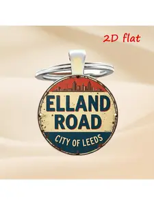 A Vintage Leeds City Time Gem Keychain from Elan Road, a Travel Souvenir Keychain, Perfect As a Gift for Friends And Family