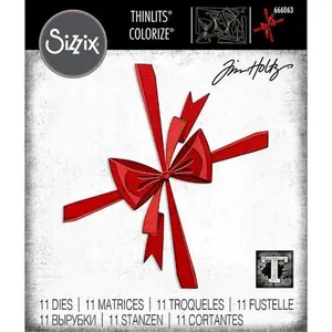 Sizzix - Tim Holtz - Thinlits Dies - Bowtied, Colorize