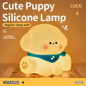 Cute Puppy Silicone Lamp - Regular Sleep with USB Power - Cute Design for Pets - Lights Pat-Pat Light