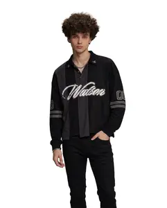 WATSON MULTI SPLIT LONG SLEEVE POLO (BLACK)