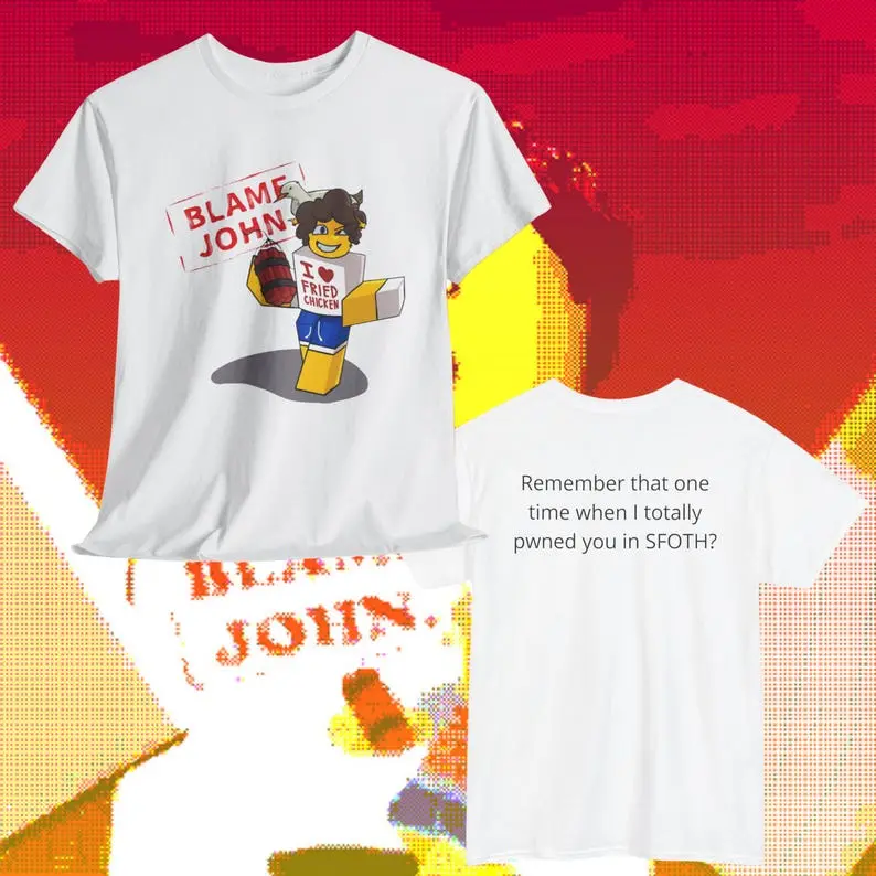 BLAME JOHN 2 Side Shirt - Team c00lkidd Join Today Shirt - Gamer Unisex Heavy Cotton Tee