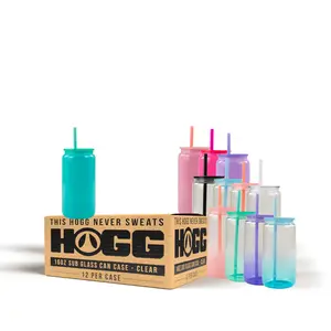 16oz Sublimatable Glass Cans Small Case Bundle - 12 Pack