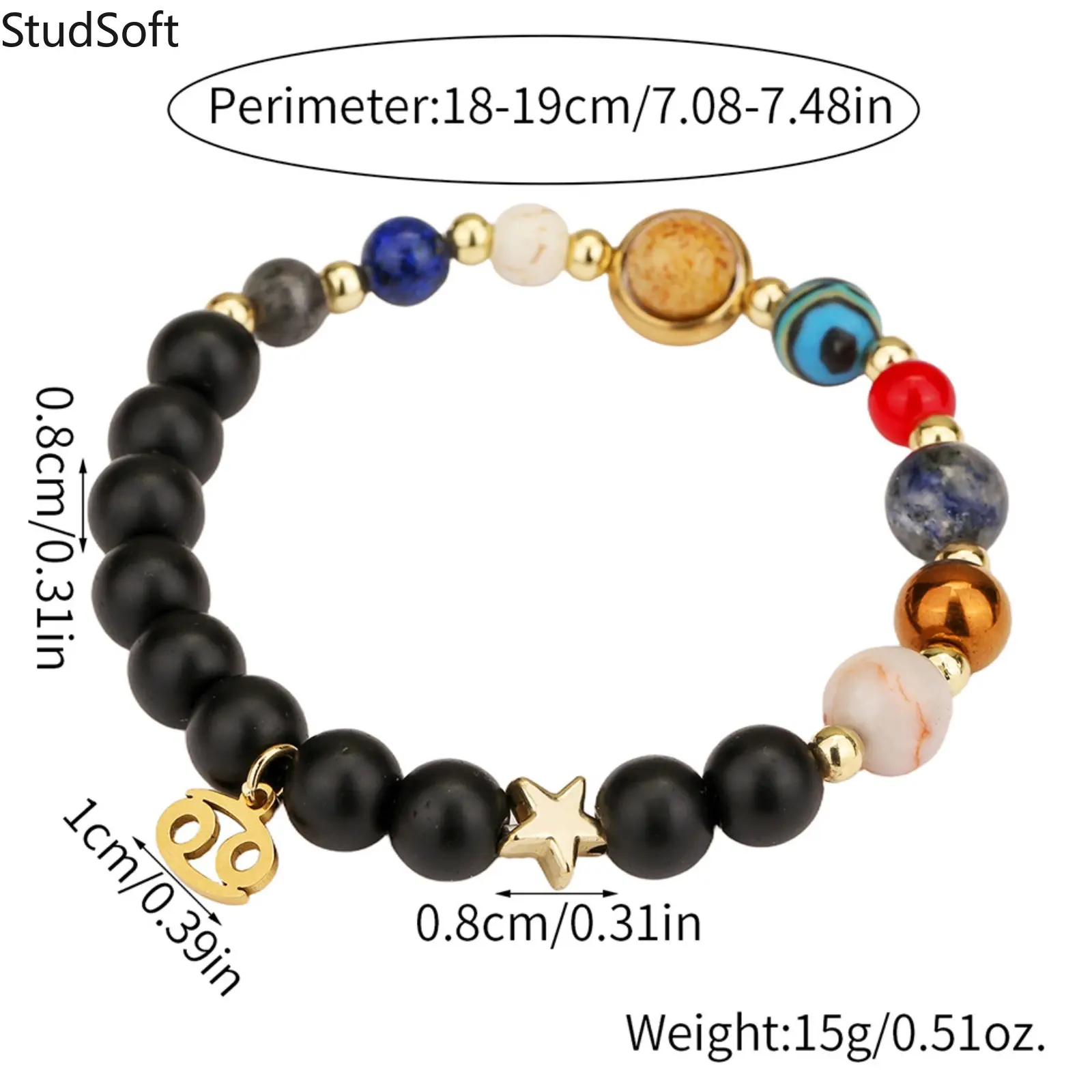 Natural Gemini Stone 12 Zodiac Sign Bracelet - Handmade Beaded Stretch Sports Wristband with Stainless Steel Charm, Unisex Fit for Men-Women (Aries, Sagittarius, Aquarius, Pisces, Capricorn, Virgo, Scorpio), Beads, Stretch Band, No, Natural Rope, Taurus,
