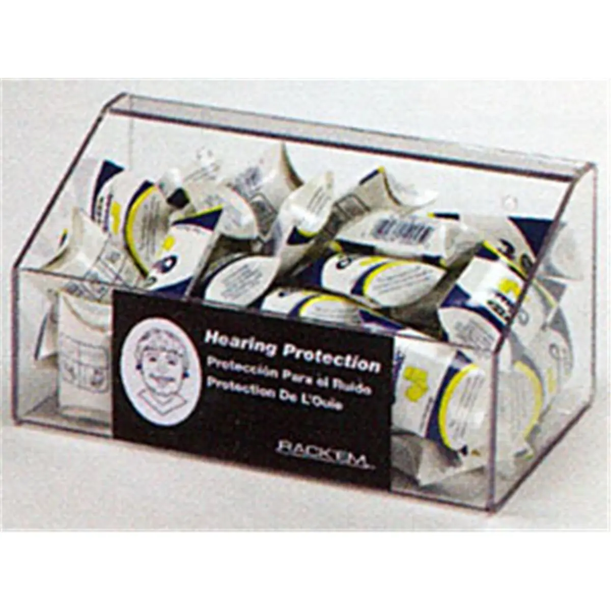 212 MAIN Foam Ear Plug Tray Dispenser - Lidless, Wall-Mountable Desk Organizer, Holds Up to 60 Pairs, Suitable for Table/Wall Placement, Quick Access for Office Stationery & Safety Glasses (Computers & Office Equipment)