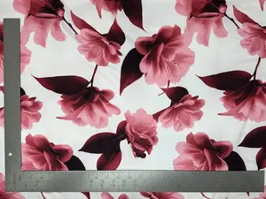 DTY Double Sided Brushed Knit Floral Print Fabric