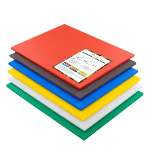 Hakka Commercial Grade Cutting Board for Kitchens,18 x 12 x 1/2 Inch, Multi-Color 6 of Pack Set,NSF Certified,for Vegetable Meat or Cheese