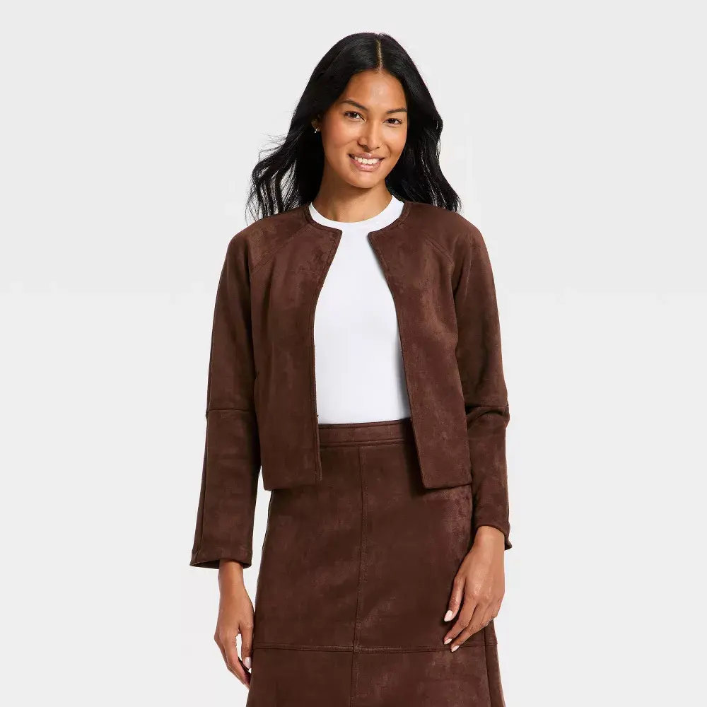 Women's Suede Jacket - A New Day