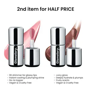 Glamstory "Poptide" Tinted Lip Balm - Hydrating Peptide Product with Fruity Minty Cooling Scent, Peach, Coffee Shimmer, Sugar, Watermelon Notes, Vegan, Cruelty-Free, Plumping, Moisturizer, Brush-Compatible ,Moisturizing Lip Balm, lip combo