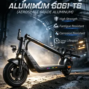 KingSong N14K Foldable Electric Scooter for Adults (500Wh Battery, 500W/900W Motor, 16 MPH, 25 Mile Off-Road E-Scooter, UL2272 Certified)