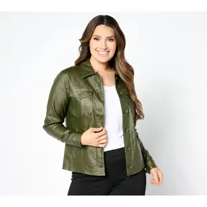 Belle by Kim Gravel Rebelleious Coated Twill Cargo Jacket