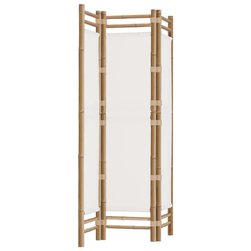vidaXL Room Divider Foldable 6 Panel Room Divider Screen Bamboo and Canvas 3017524
