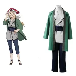 Anime Ninja Cosplay Costume Tsunade Kimono Suit Halloween Dawn Organization Robe Dress Up Party Uniforms Comic Clothes Outfit