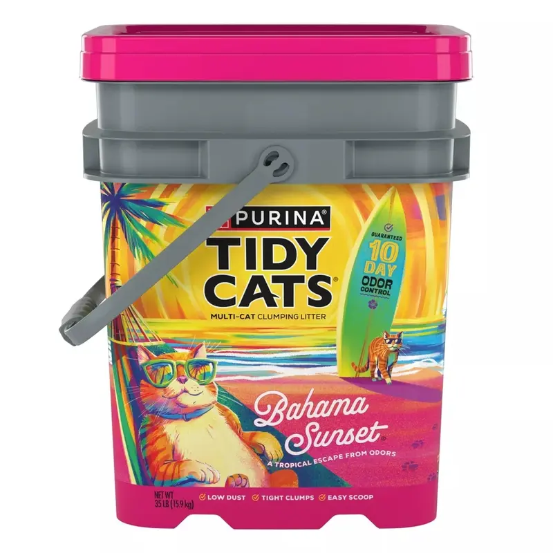 Tidy Cats Bahama Sunset Clumping Scented Low Dust Cat Litter - 35lbs
