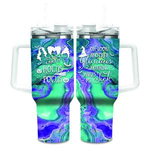 It's Just A Bunch Witches 40oz Tumbler - Hocus Gift For Women - Halloween Sanderson Sisters Mug - Halloween Movie Gift - Witch Brew Tumbler