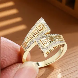 Elegant Floral Cross Birthstone Ring – Bridal Jewelry for Engagement Wedding Anniversary High-Quality Women's Accessory