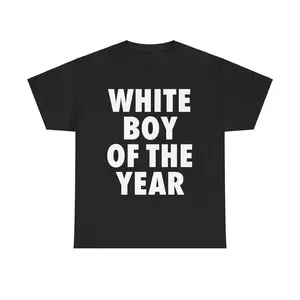 WHITE BOY OF THE YEAR T-shirt, Man Menswear Tshirt Streetwear, Gift Birthday my Dad, Father's Day-men's shirt