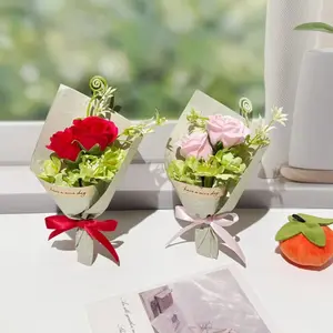 2pcs Mini Rose Bouquet, Perfect Gift for Any Occasion, Home Decoration, Holiday and Birthday Gifts, Mother's Day, Valentine's Day, Christmas, Faux Flower Bouquet, Decorative Bouquet
