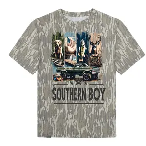 Southern Boy Shirt, 3D Camo T Shirt, Funny Hunting Shirt, Camo T-Shirt, Moisture-Wicking Lightweight Index Tee - Mossy Oak