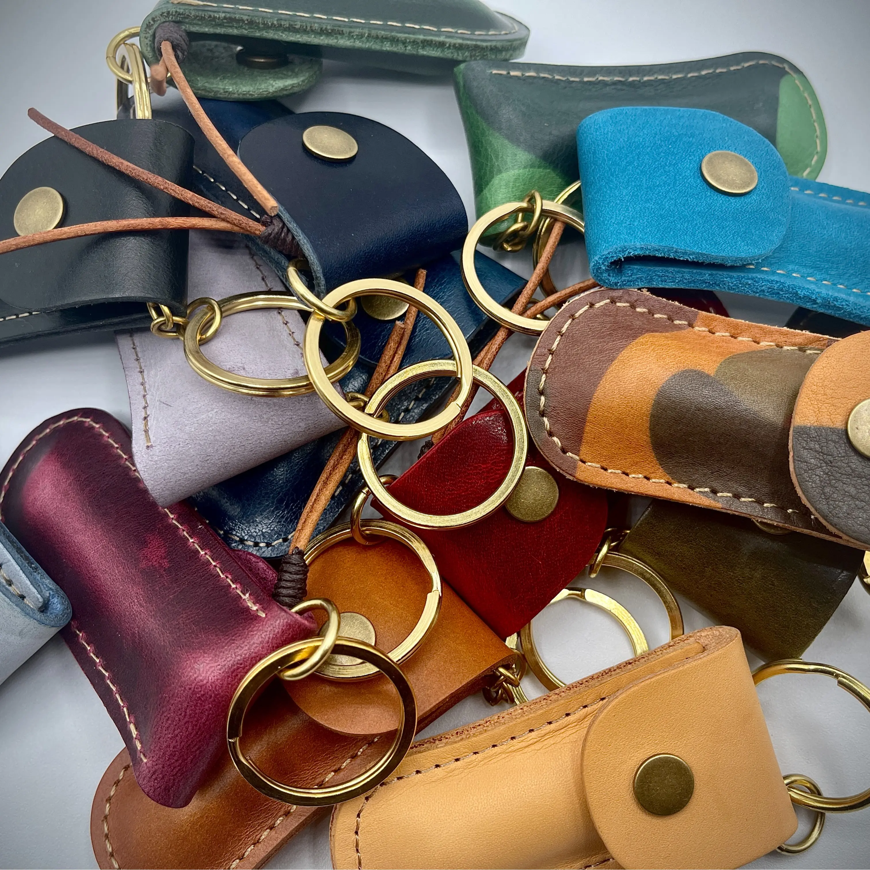 Nail clipper leather Keychain Keyring Bag charm Purse charm Gift