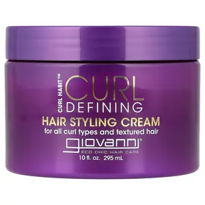 Giovanni Curl Habit™, Curl Defining Hair Styling Cream, For All Curl Types and Textured Hair, 10 fl oz (295 ml)