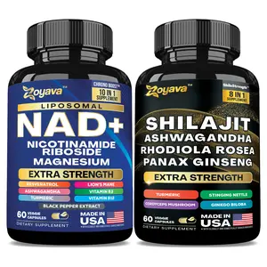 Ageless Performance Bundle - Zoyava NAD+ & Shilajit All-in-One Supplement Combo for Extra Skin Aging Support, Energy, & Overall Wellness - Made in USA
