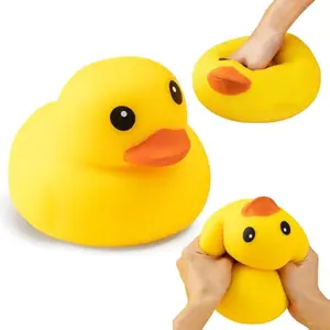 Duck Squishy Squeeze Toy - Cute Stress Relief Toy for Kids & Adults,Soft Rubber Sensory Toys for Anxiety Party Favors Goodie Bag Fillers