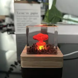 Mushroom Cloud Nuclear Explosion Creative Night Light, Creative Bomb Model Atmospheric Lamp, Home, Bedroom Decoration, Creative Gifts