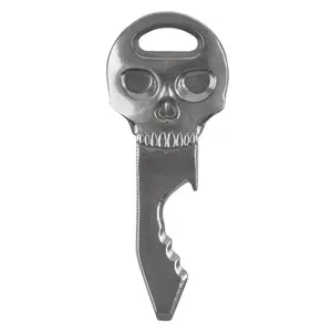 Nite Ize DoohicKey SkullKey Multi-Function Keychain - Lightweight, Compact Stainless Steel Tool with Bottle Opener for Sports, Outdoor Cycling, Keychains