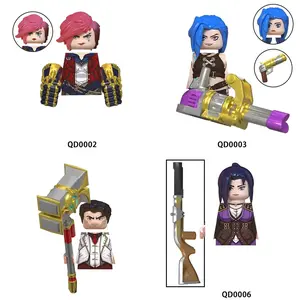 LoL Building Blocks Hot Game Cosplay Arcane Figures Jinx Vi Jayce Caitlyn Victor MEL Bricks Toys For Boys Holiday Collection Toy