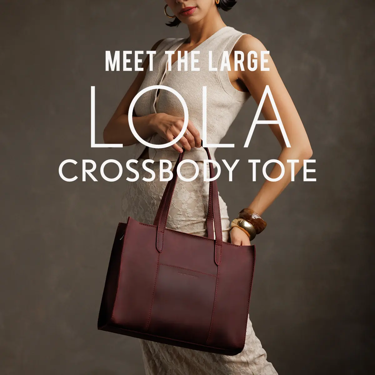 Large Lola Zipper Crossbody Tote