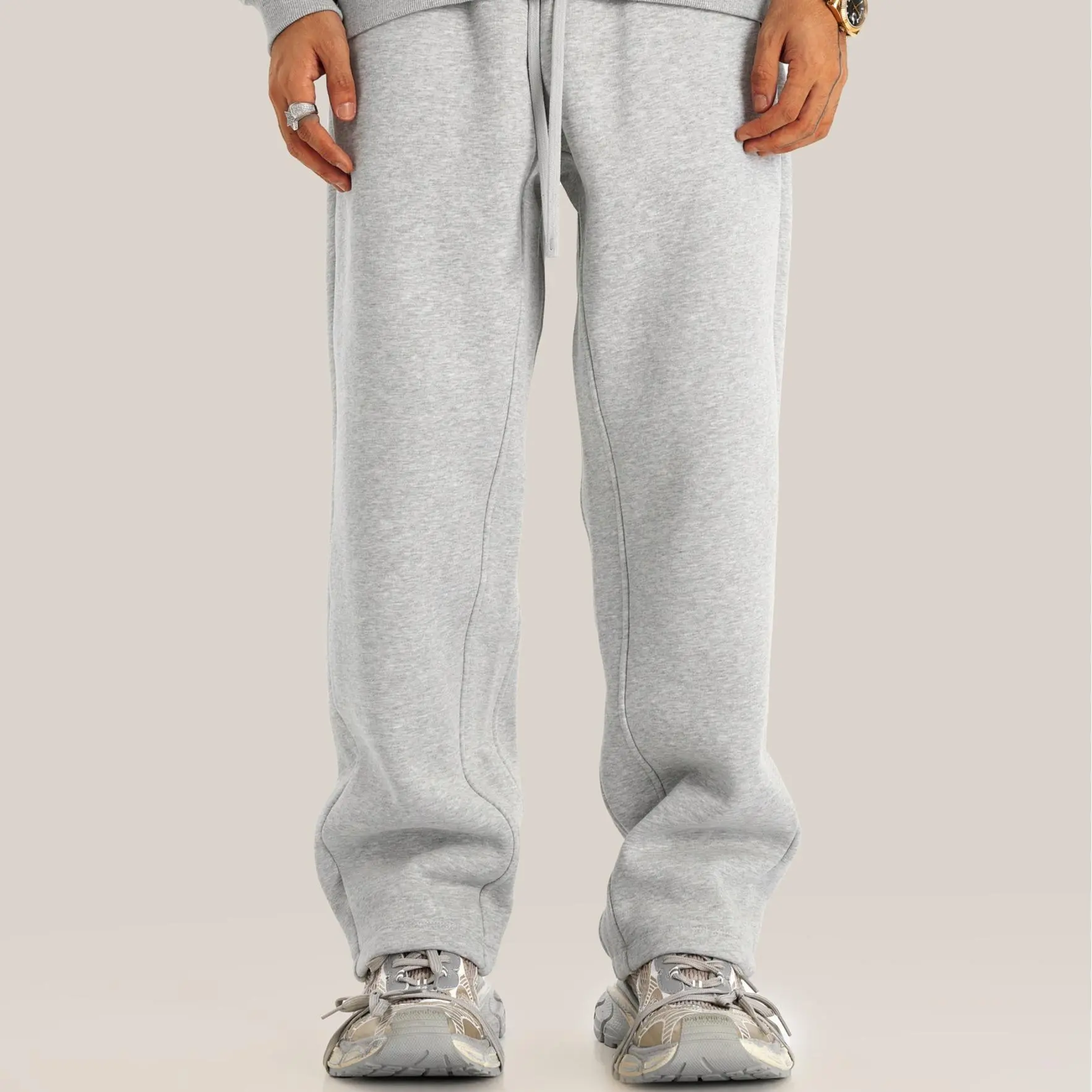 EVELLYHOOTD 600GSM Straight-Leg & Cuffed Baggy Fleece Sweatpants – Unisex Retro Streetwear for Spring Fall Winter | Soft & Cozy Fit【2026 New Drop】