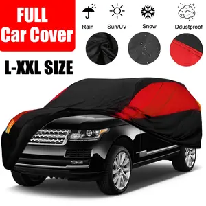 All-Weather Waterproof Car Cover with Reflective Strips – UV Protection, Scratch Resistance, Dustproof & Snowproof for Outdoor & Garage Parking - Universal Fit for Year-Round Use